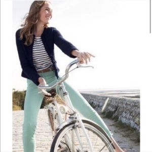 J Crew Mint Green Toothpick Pants